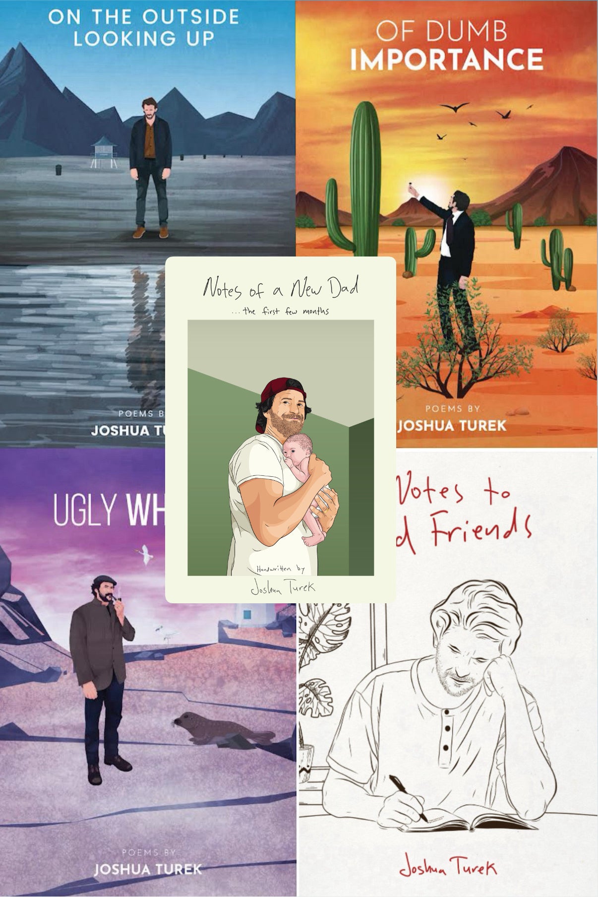 *All Five* Paperback Poetry Collections of Joshua Turek - 25% Off Price